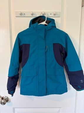 Lands' End Kids Squall Waterproof Winter Jacket - Blue/Navy - Size S (7-8)